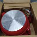 CAROTE 14 Pcs Ceramic Cookware Set, Pots and Pans Set Non Stick with Ceramic Coating, Induction Kitchen Sets, Red