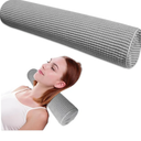 NANSHIE Cervical Neck Roll Pillow Cylinder Bolster Pillow, Round Foam Pillow Core with Plush Washable Cover, Multi-Functional Support Pillow for Sleeping, Home, Office, Travel, Yoga (Grey)