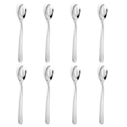 7 Pieces Heavy Duty Teaspoons Set,Tea Spoons Silverware,Food Grade Stainless Steel Dessert Spoons,Mirror Polished and Dishwasher Safe