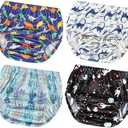 Joyo roy 3Pcs Plastic Underwear for Potty Training Swim Diaper Covers for Toddlers Cloth Diaper Cover for Boys Rubber Pants Waterproof Plastic Underwear Rubber Training Pants for Toddlers 3T-4T