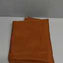 Fall Farmhouse Round Table Cloth for Indoor/Outdoor, Harvest Thanksgiving Faux Linen Washable Tablecloth Cover for Party Dining & Kitchen Table Decor (60 Inch, Round (2-4 Seats), Burnt Orange)