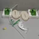 2 Set 59 Inch Christmas Tree Watering Funnel System - Tree Shape Glass Watering System with 5 ft Silicone Hose & Retaining Straps, Watered Tool for Real Live Xmas Trees, Indoor Outdoor Plant