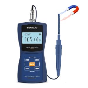 Gauss Meter with High Precision Probe, Digital Magnetic Field Tester (2400mT/24000Gs), N/S Polarity Identification for Magnet, Motor & Speaker Testing, 2% Accuracy