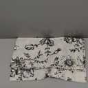 jinchan Linen Kitchen French Floral Tier Curtains 30 Inch Farmhouse Vintage Cafe Small Window Rustic Half Window Curtains for Living Room Bathroom 2 Panels Black on Beige