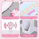 Thyle 5.3 Feet Christmas Candyland Cardboard Cutout Stand Up Life Size Candy Cane Lollipop Land Yard Signs Party Decoration Photo Props Backdrop Standup for Christmas Party Decor