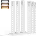 6-Pack 8-Inch Under Cabinet Lighting with Charging Station Rechargeable Motion Sensor Light Indoor 3 Color Dimmable Closet Light USB LED Magnetic Wireless Under Counter Lights for Kitchen Stair