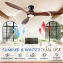 60 Inch Low Profile Ceiling Fans with Lights and Remote, Flush Mount 3 Blade Wood Ceiling Fan,Dimmable,Quiet Noiseless for Patios,Living Room,Bedroom(Wall Control Switch)