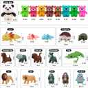 Charms for Bogg Bag, 3D Animals Accessories With Sturdy Clips for Totes, Rubber Bag Cute Accessories, Decoration Charms for Girls Women (3 bear rose red+green+yellow)