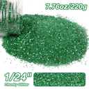 PIXGLITTER Green Chunky Glitter, 14.11oz/400g Craft Glitter Powder for Epoxy Tumblers, Hair Face Body Eye Nail Art Festival, DIY Party Decorations