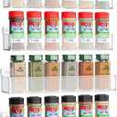Nieifi Spice Rack Wall Mount, 4 Pack, Clear, Screw or Adhesive Installation, Spice Rack Organizer for Small Spice Jars, Suitable for Kitchen Cabinet or Pantry Door