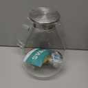 SUSTEAS 3 Litre 101oz Glass Pitcher Jar with Lid and Nozzle, 3.17Quart Cold/Hot Water Glass Water Bottle, Ice Tea for Refrigerator, Large Water Jar for Juice, Milk, Coffee or Homemade Drinks