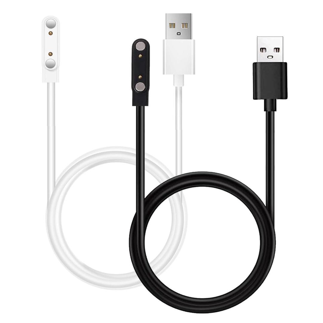 [2-Pack] Chargers Compatible with IBesi Smart Watch Charger Magnetic Fast Charging Cable Cord (Black&White)