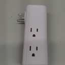 USB Multi Plug Outlet Extender - YISHU Surge Protector with Rotating Plug, 6 AC Plug Extender with 3 USB Ports, 3-Sided Swivel Power Strip Best Ideal Stocking Stuffers for Adults (White)