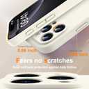 Goodon Magnetic for iPhone 16 Pro Case with Screen Protector - Wireless Charging Compatible - Full Camera Protection - Shockproof Protective Silicone Phone Case for Men Women Girls - Ivory