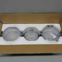 6Pack 13oz Glass Meal Prep Containers, Small Round Glass Food Storage Containers Sets with Snap Leak Proof Lids for Microwave, Freezer and Dishwasher Safe (Grey, 13oz)