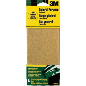 3M 9016NA 9" Medium Paint, Wood, Metal Sandpaper Third Sheets