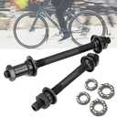 1 Pair Bike Axle, Bicycle Axles Rear Axle Front Axle Set with 20.5mm, 25mm Wheel Hub Steel Ball, Mountain Bike Hollow Hub Shaft Front and Rear Axle Kit 108mm, 145mm for Mountain MTB Bike
