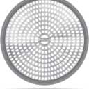 LEKEYE Shower Hair Catcher Drain Protector Strainer-Steel & Silicone 2 Pack