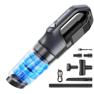 XenonLab Handheld Vacuum Cordless 1.1 Pounds Car Vac 10000PA Hand Held Vacuums 4in1 Hand Vac Cordless Rechargeable HEPA Filter Large Capacity Dust Cup for Car Office Home Pets Hair (Butter Yellow)