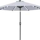 ABCCANOPY Solar Led Patio Umbrella with 32 Lights 11FT(Grey)