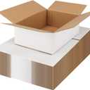 EXYGLO 40 Pack 9x6x3 Shipping Boxes for Small Business, White Corrugated Cardboard Small Box for Packaging, Moving, Mailing, and Storing