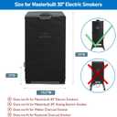 KINGLY Electric Smoker Cover for Masterbuilt 30 Inch Electric Smokers Waterproof Rip-Proof Upgraded Material Smoker Grill Cover UV & Fade Resistant Square Vertical Smoker Cover,Durable and Convenient