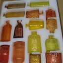 Yaomiao 30 Pcs Vases Bulk Colored Flower Glass Bud Vases Valentine Vintage Colored Glass Bottles Colorful Rustic Embossed for Home Wedding Table Decorations Gifts(Orange Yellow Series)