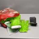 Earado Christmas Green Furry Monster Santa Costume for Men 8 PCS Deluxe Adult Santa Suit Xmas Holiday Outfit Set Include Mask 3XL