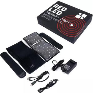 2Pcs Infrared Arm Belt, 660nm and 850nm Red Light Thera-py Arm Wrap with Timer & Brightness Setting Pad for Arm Knee Shoulder Joints Muscle Pain Relief