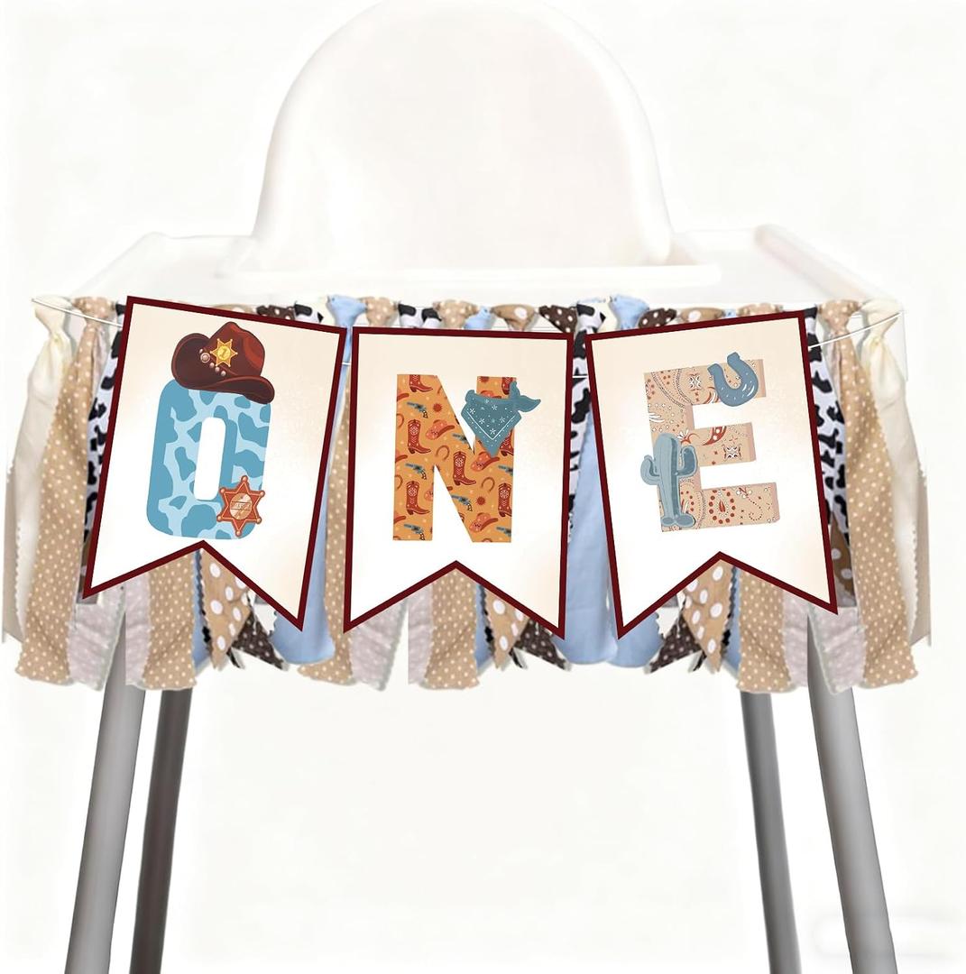 My First Rodeo High Chair Banner: My First Rodeo Decorations Boy 1st Rodeo Cowboy Birthday Party High Chair Banner for Boys First Rodeo Birthday Decorations