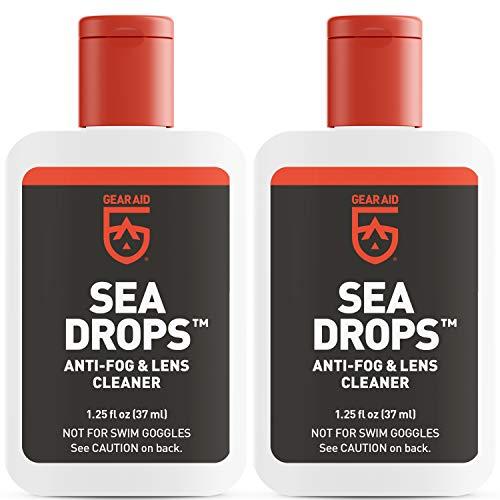 GEAR AID Sea Drops Cleaner and Anti-fog for Dive and Snorkel Masks, Clears Up Dirty, Foggy Lenses, 1.25 fl oz 1 Count