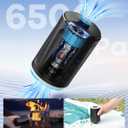 Electric Air Pump,Rechargeable Paddle Board Air Mattress Pump Battery Powered Air Pump with Camping Light,4 Nozzles for Air Mattress Beds, Swimming Ring, Pool Floats/Toys