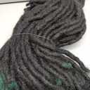 DAIXI 0.4cm and 0.2cm 0.6cm 0.8cm Options 4-18 Inch 60 Strands 100% Real Human Hair Dreadlock Extensions for Man/Women Handmade Permanent Loc Extensions Bundles Can Be Dyed Bleached Curled and Twisted