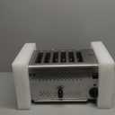 Commercial Toaster 6 Slices Conveyor Toaster Stainless Steel Bread Baking Machine Home Restaurants Bakery Use For Bun Bagel Bread Toast Meatloaf Sandwiches 1680w 110v (Patterned Model)