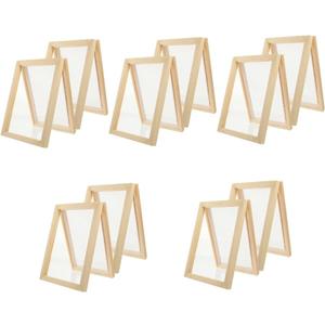 Abaodam 10 Pcs Paper Making Screen Kit 7.08X4.92In Wooden DIY Frame for Kids Crafts Environmental Learning Handmade Paper Frame Set