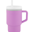 Infantino My 1st Tumbler, Silicone Sippy Cup with Straw & Handle, SpillResistant Baby Cup for OntheGo, BPAFree Transition Bottle, Lilac