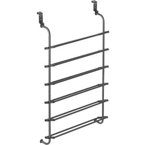 Whitmor 18 Pair Over The Door Shoe Organizer, 6 Tier Heavy Duty Metal Shoe Organizer for Closet, Hanging Shoe Rack for Closet Organizer & Storage, 42" L x 22.7" W x 7.5" H, Gunmetal Gray