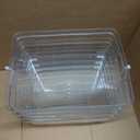 BINO Plastic Storage Containers, Small - 4 Pack THE LUCID COLLECTION, Multi-Use Organizer Bins Built-In Handles BPA-Free Clear, Fridge, Pantry & Home Organization