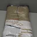 Natural Linen Blackout Patio Sliding Glass Door Curtains 92 Inches Long 2 Panels Set, Memory Trained Pinch Pleated Soundproof Heat Blocking Decorative Windows Curtain for Living Room with Hook 40Wx92L