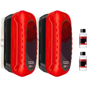 2Pcs Automotive Oil Film Cleaning Brush 2.0 with Refill, Universal Car Glass Oil Film Cleaner, New Glasses Coating for Windshield, Glass Cleaning Board Improves Clarity and Visibility