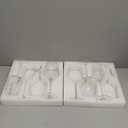 Physkoa Glass Set of 4, Hand-Blown Crystal Glasses with Corkscrew, Perfect for Christmas, Wedding & Housewarming Gifts (Modern)