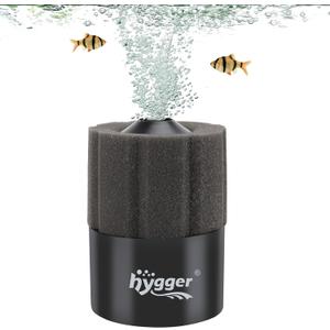 hygger Aquarium Sponge Filter 8-20 Gallon Small Fish Tank Filter for Turtle Breeding Fry Shrimp Snails Betta Air-Powered Filter with Reusable Biochemical Ball Spare Sponge Foam Filter