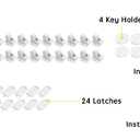 Vmaisi Adhesive Magnetic Locks for Cabinets & Drawers (24 Pack and 4 Keys + Cradle)