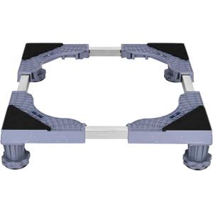 Mini Fridge Stand Adjustable Furniture Mover Mobile Roller Multi-Functional Base for Washing Machine, Dryer, Refrigerator, Laundry Pedestal 4 Strong Feet (4 Feet Grey)