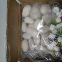 YISZM. Indoor Outdoor 2lb Stone one grey and one White Package with added miniature decorative flower pots and stickers.