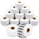 Aegis Adhesives - 1.5" X 0.5" Direct Thermal Labels, Perforated & Compatible with Zebra Desktop Printers - NOT Rollo Compatible (12 Rolls, 2350/Roll)