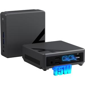 Mini PC, KN95 Small Computer with 8GB DDR4 RAM, 256GB PCIe 3.0 SSD, 4C/4T up to 3.4GHz, Triple Display, Dual Gigabit Ethernet, Home Theater, Streaming, and Business Use (N95(8G+256G))