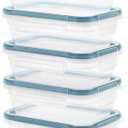 Snapware Plastic Total Solutions (5-Pack, ) Food Storage Containers Set, Airtight & Leakproof Plastic Locking BPA-Free Lids Tupperware, Freezer Dishwasher Microwave Safe