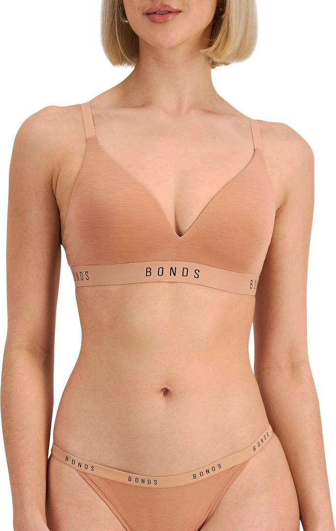 Bonds Women's Wireless Bra, Originals T-shirt Bra With Contour Cups, Comfortable Bra for Women (34D)