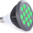 hooga Green Light Therapy Bulb Power Cord Included. 525 nm Wavelength. 12 LEDs. High Irradiance, Can Improve Skin Pigmentation and Fine Lines, and Anti Aging. Migraine and Pain Relief.